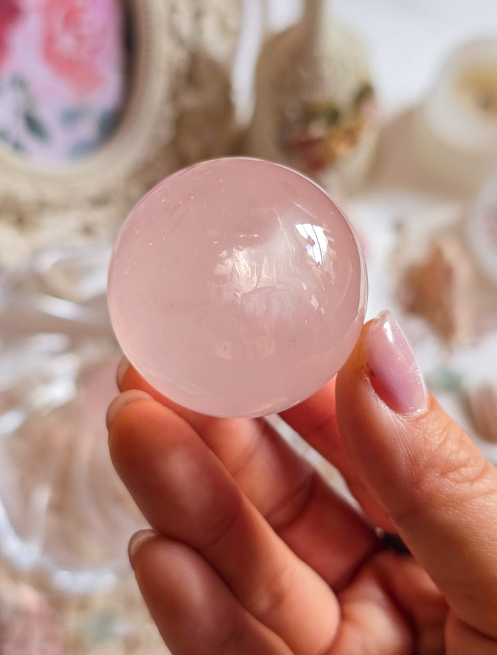 Rose Water Rose Quartz Sphere i