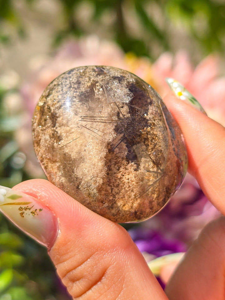 Garden Quartz Lens With Rutile E