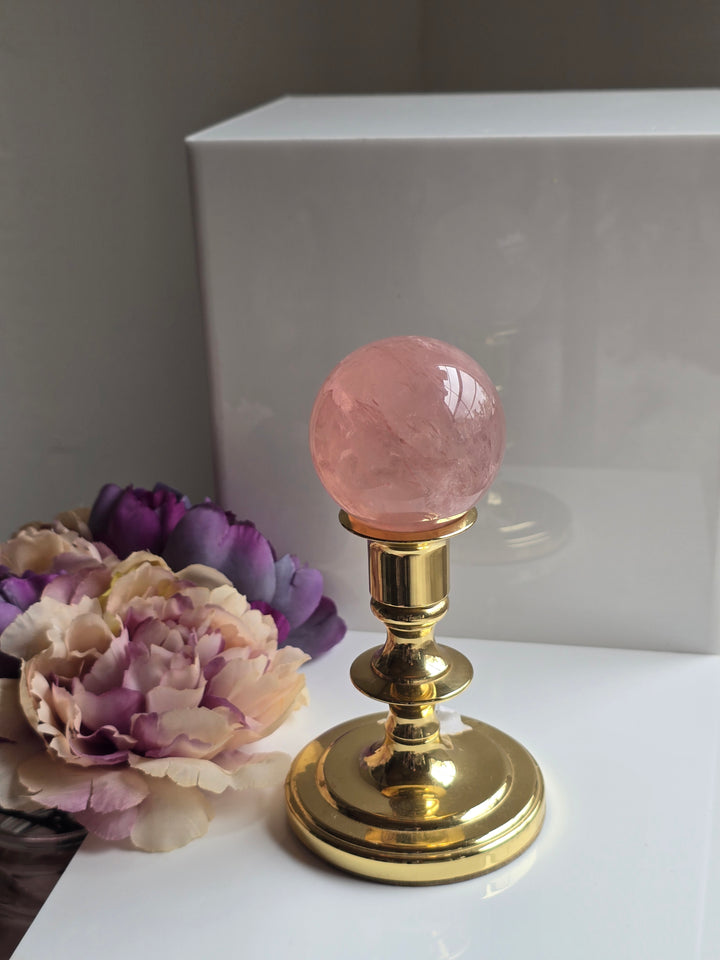 HQ Brazillian Rose Quartz Sphere "D"