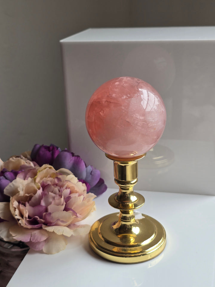 HQ Brazillian Rose Quartz Sphere "B"