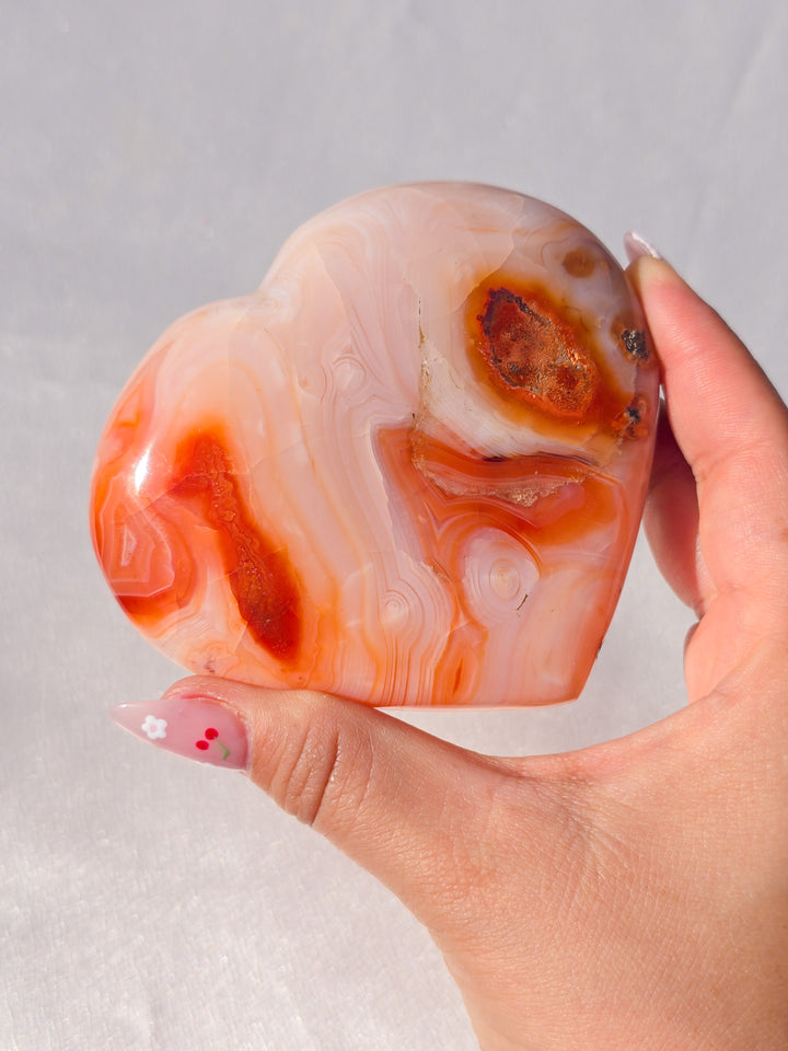 Pink Carnelian Heart