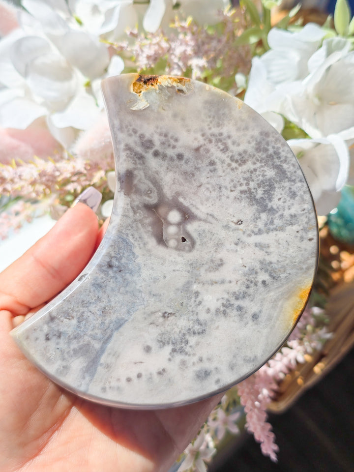 Pink Amethyst Moon On Stands