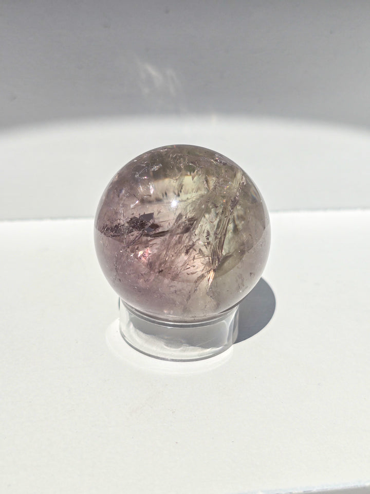 Bi-colored Brazillian Amethyst Sphere c