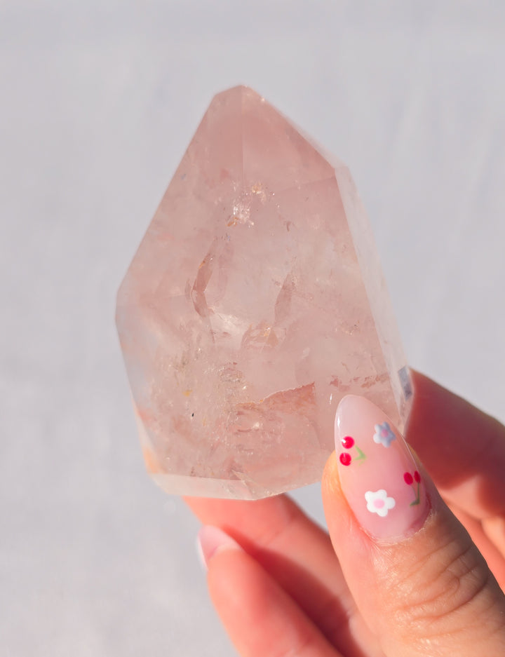 Pink Lithium Quartz Tower D