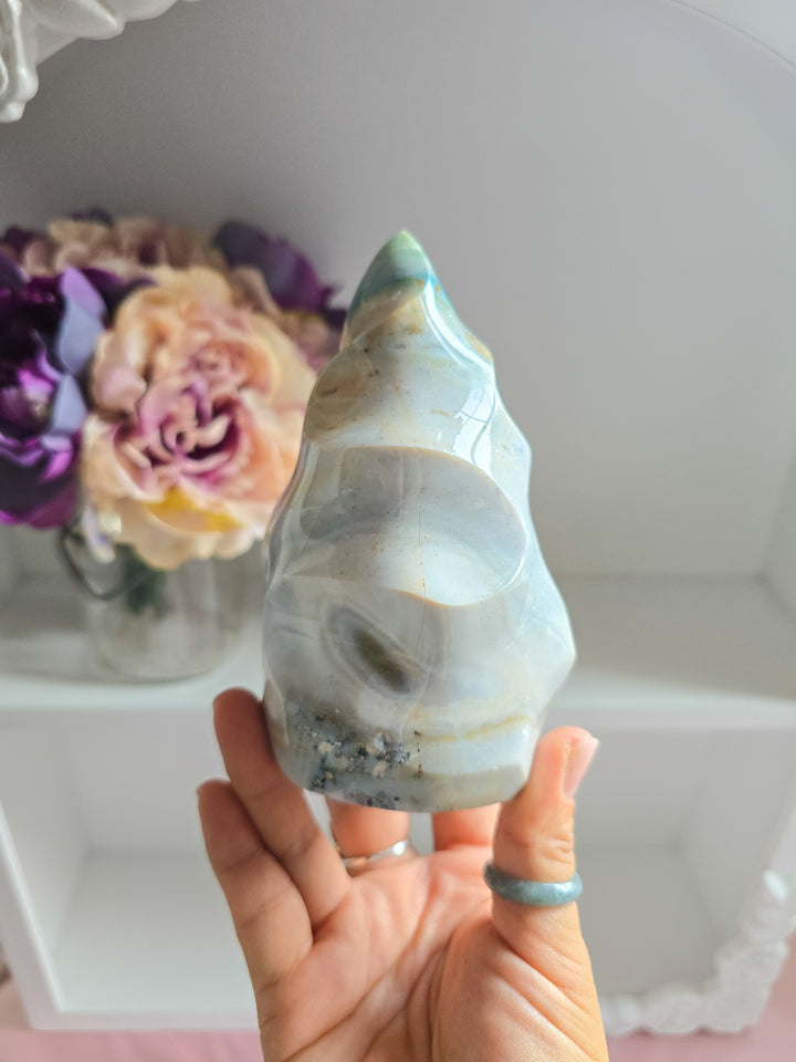 Pastel Sea Jasper Flame