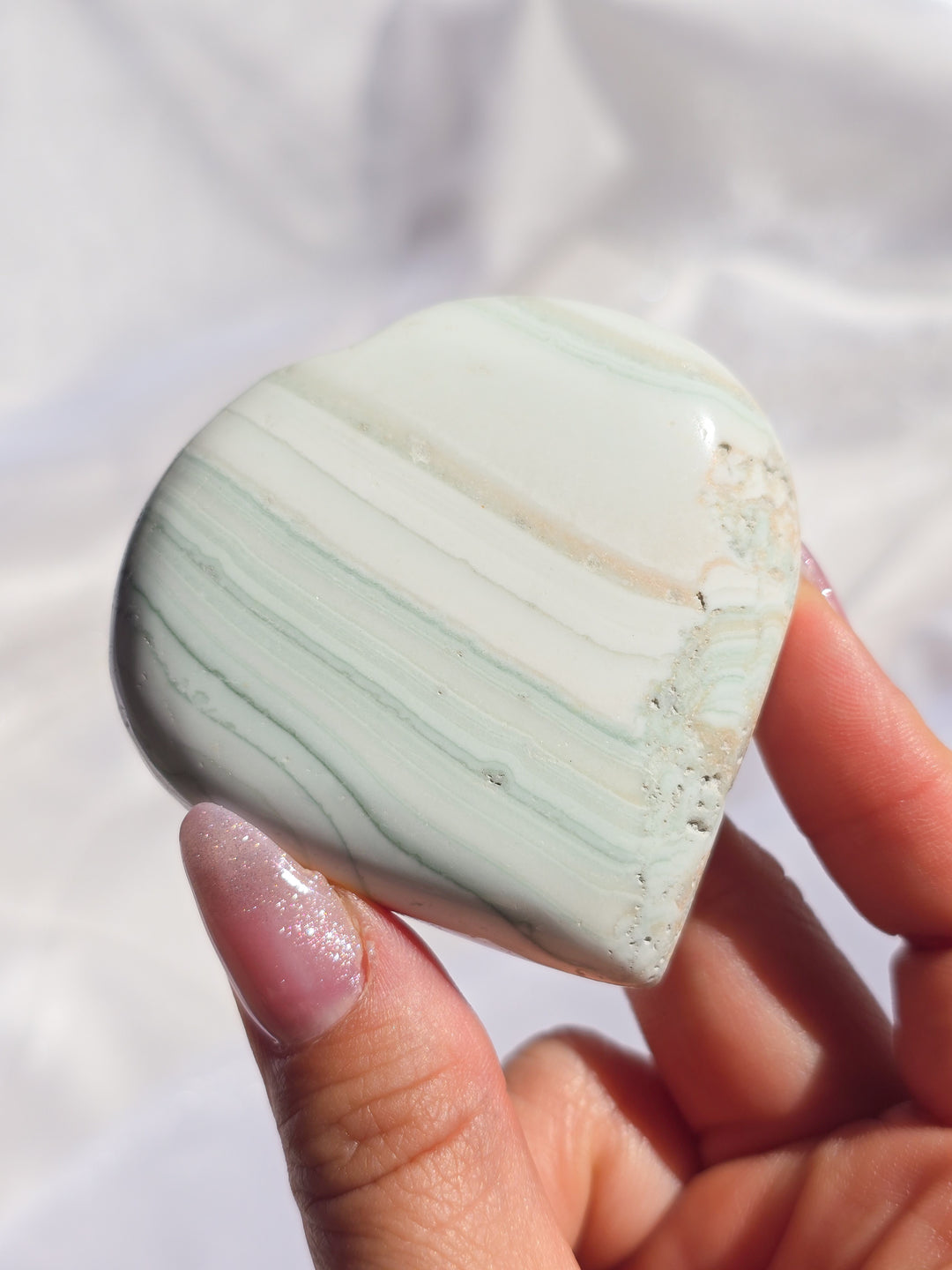 Mint and Cream Green Onyx from India