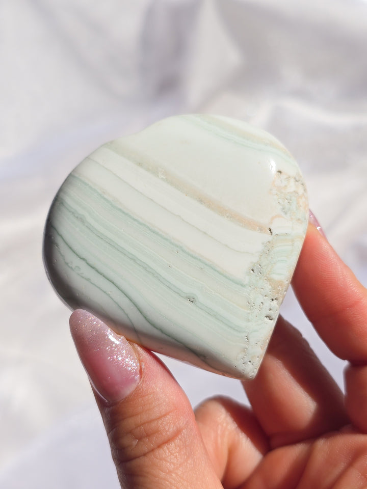 Mint and Cream Green Onyx from India