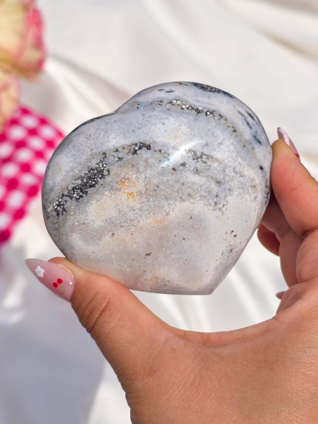 Sea Jasper Puffy Heart F