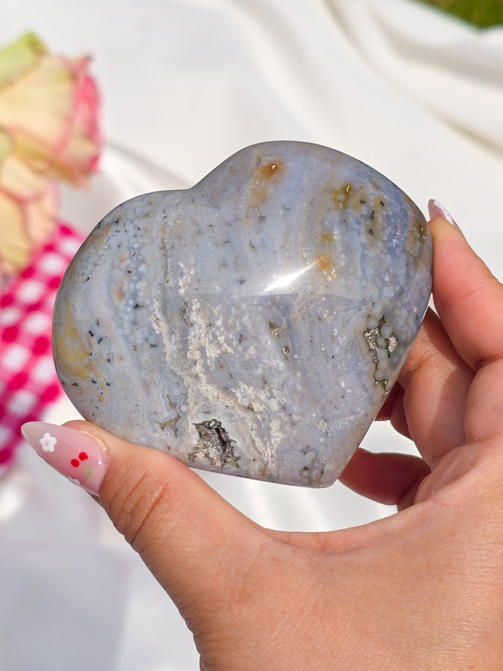 Sea Jasper Puffy Heart E