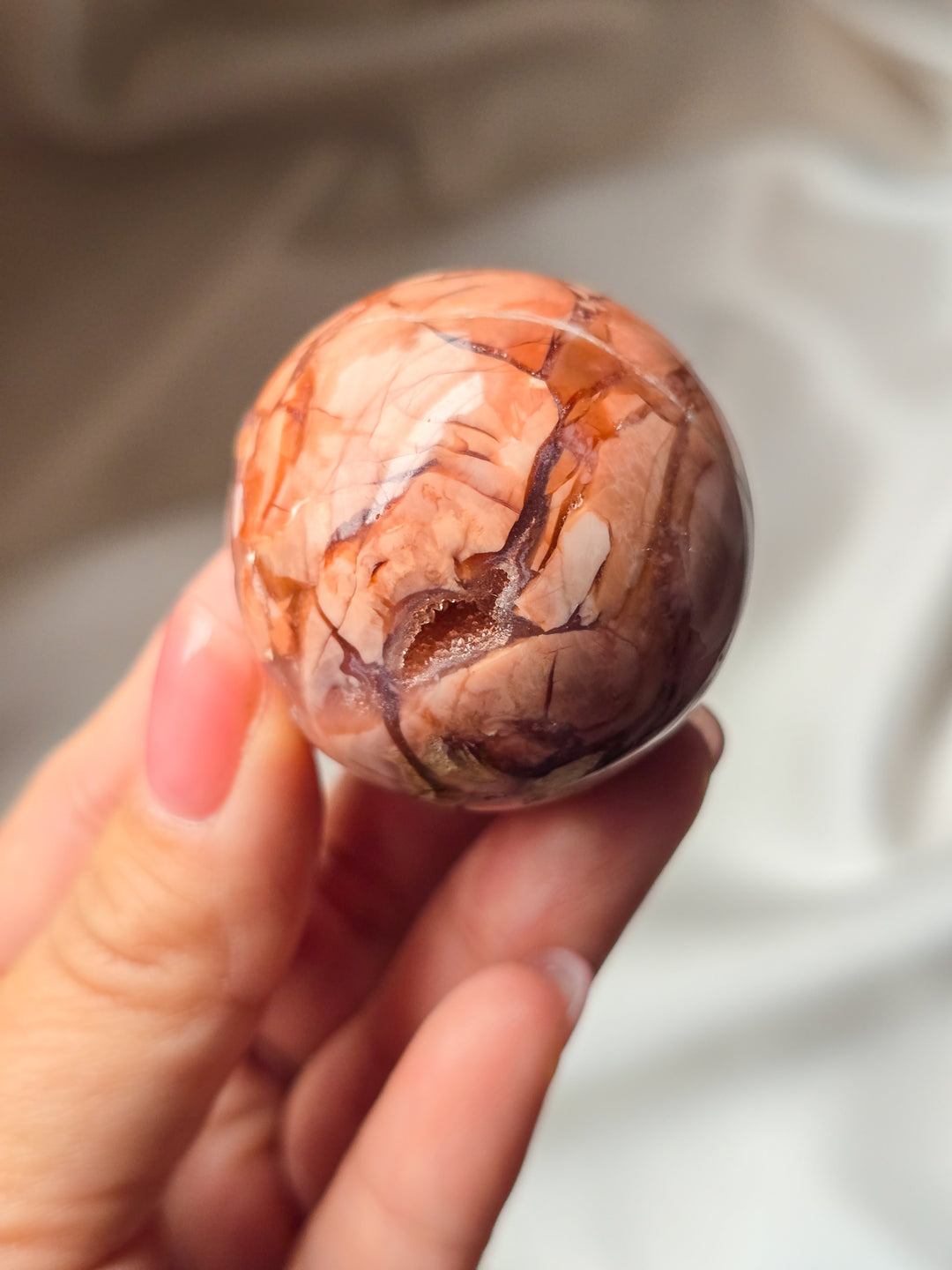 Cotton Candy Agate Sphere A