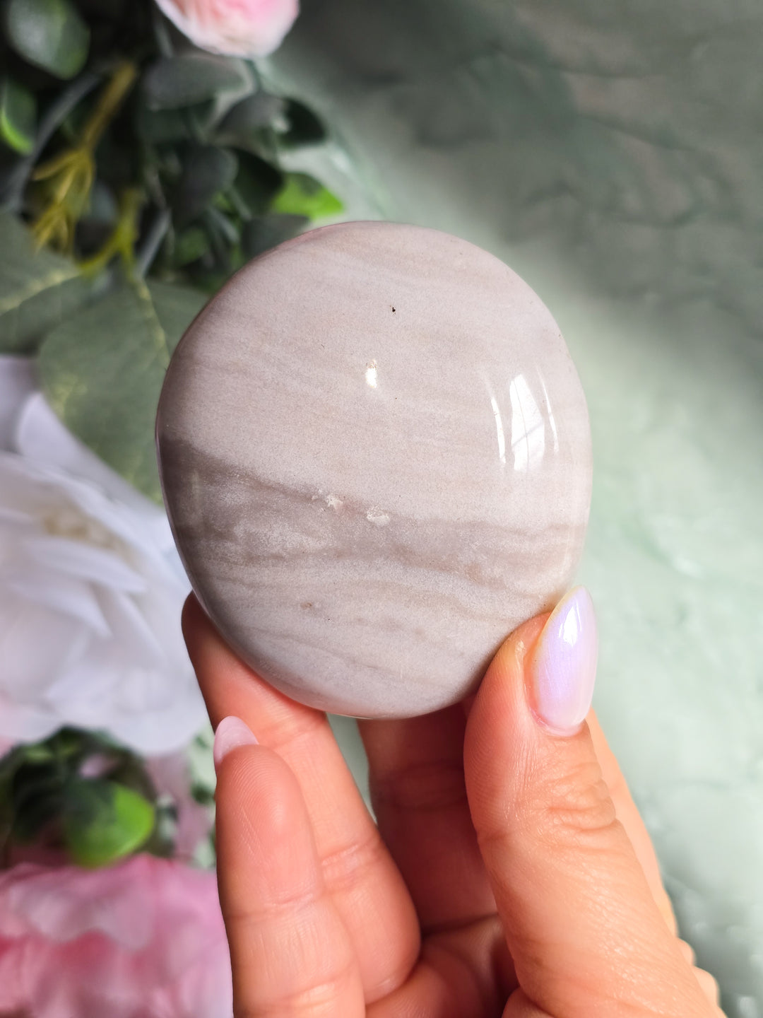 You Pick, Muted Pastel Sea Jasper Palm Stone