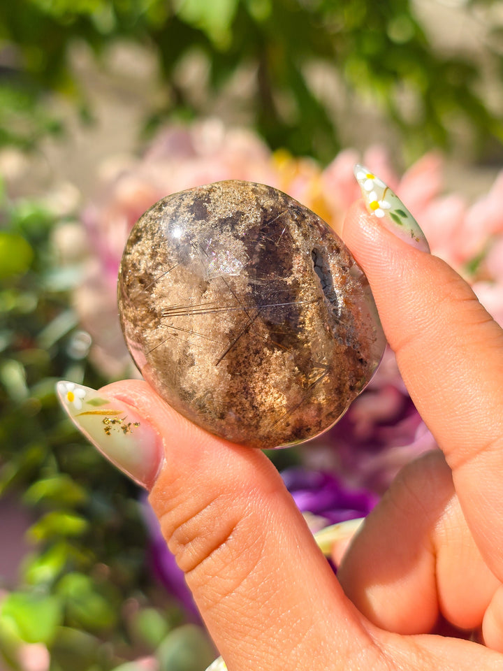 Garden Quartz Lens With Rutile E