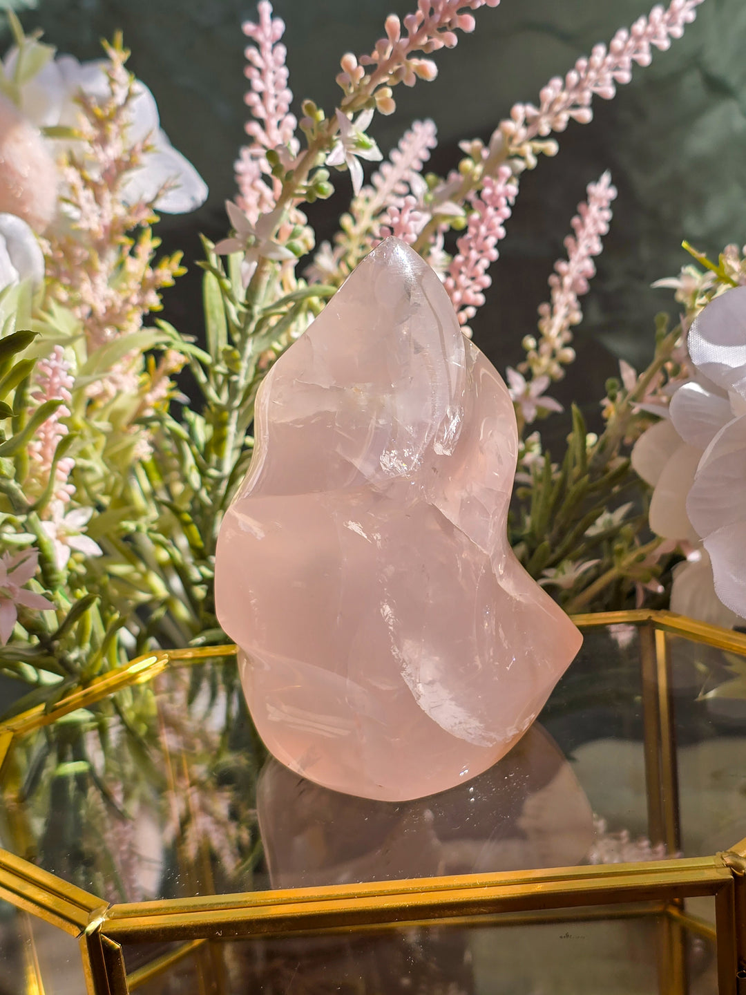 Girasol Rose Quartz Flame