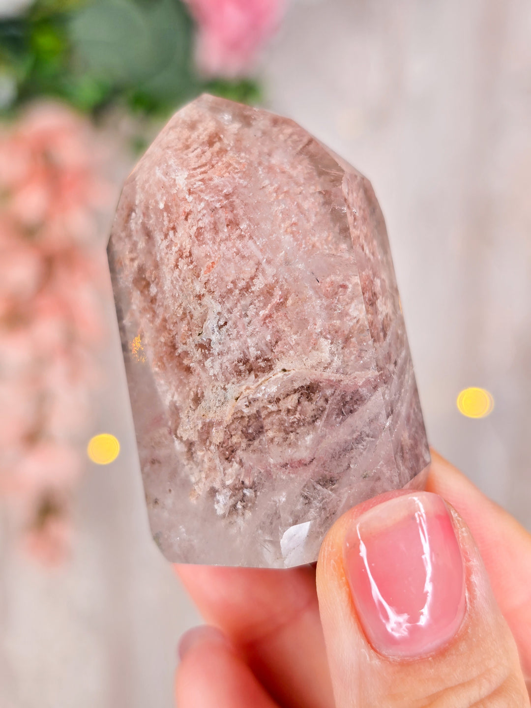 Pink Lemurian Quartz Towers