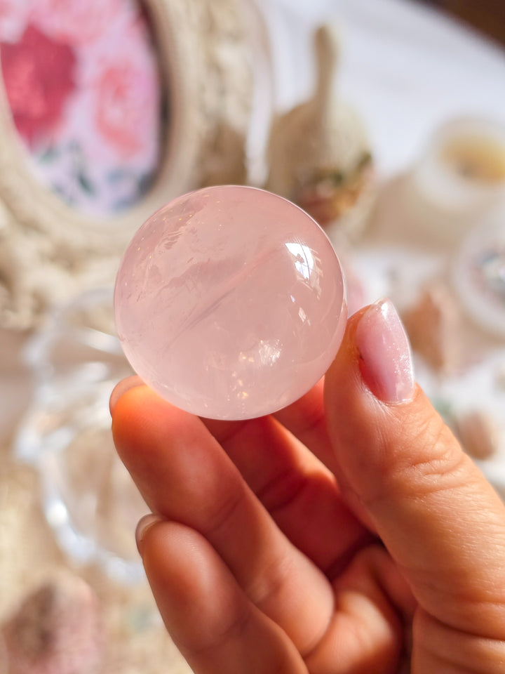 Rose Water Rose Quartz Sphere j