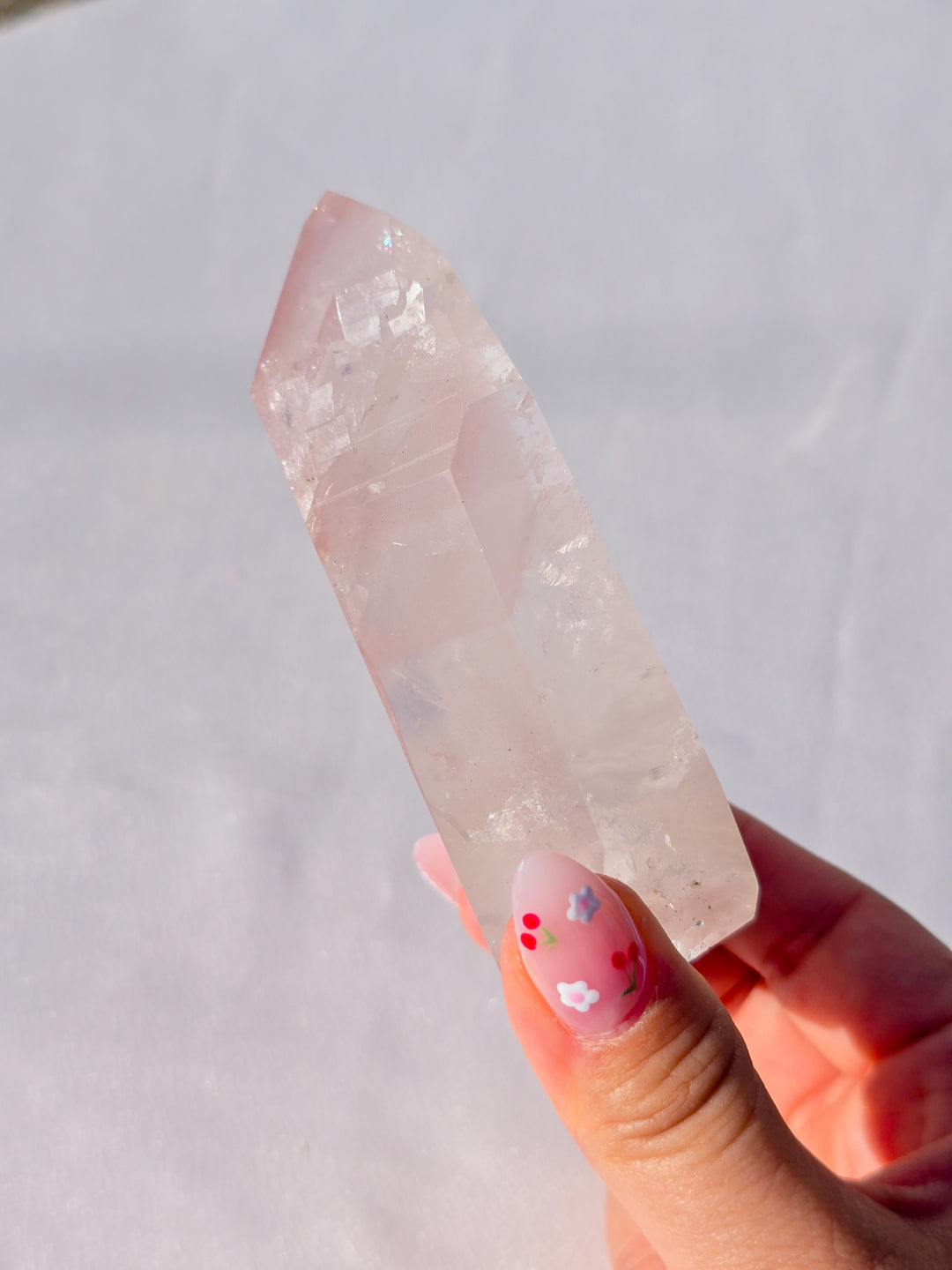 Pink Lithium Quartz Tower A