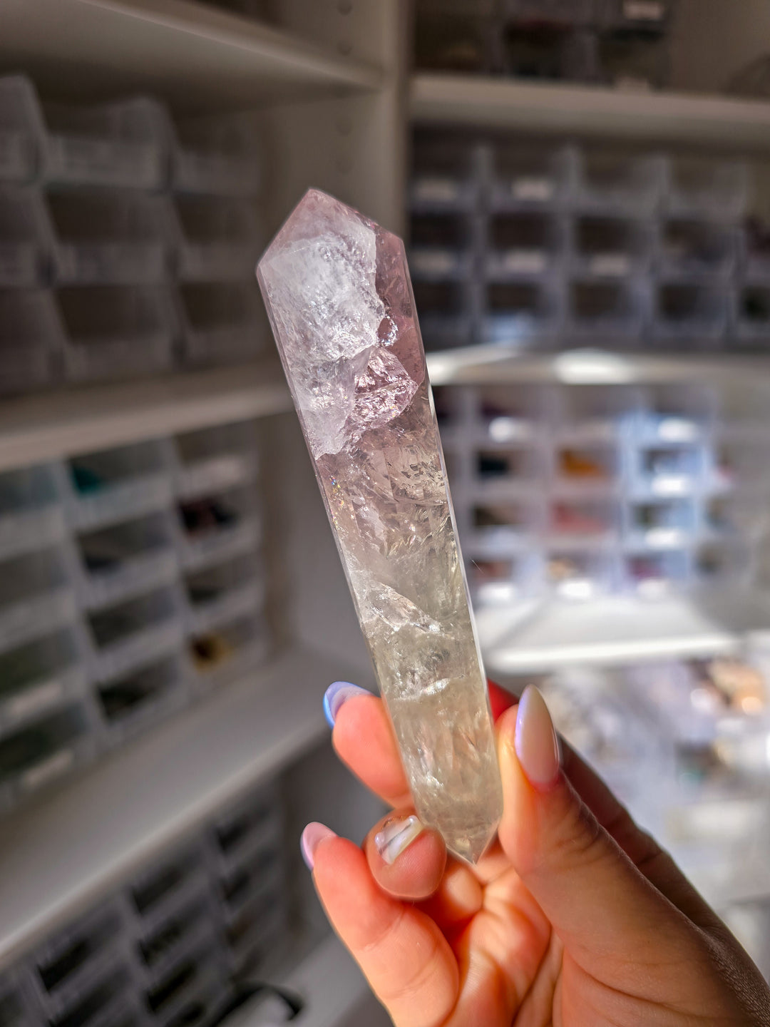 Bi-Colored Prasiolite DT from Brazil