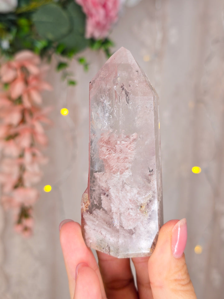 Pink Lemurian Quartz Towers