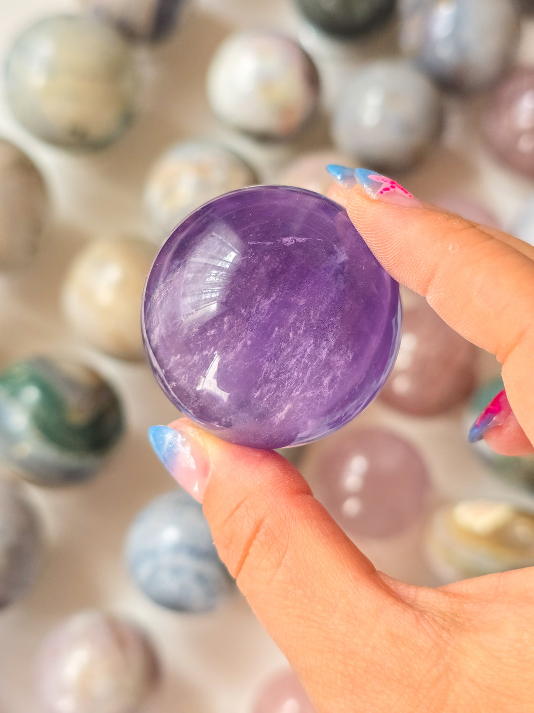 Violet Purple Fluorite Sphere