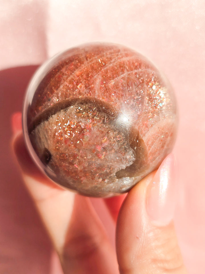Golden Sunstone Sphere from Tanzania (b)