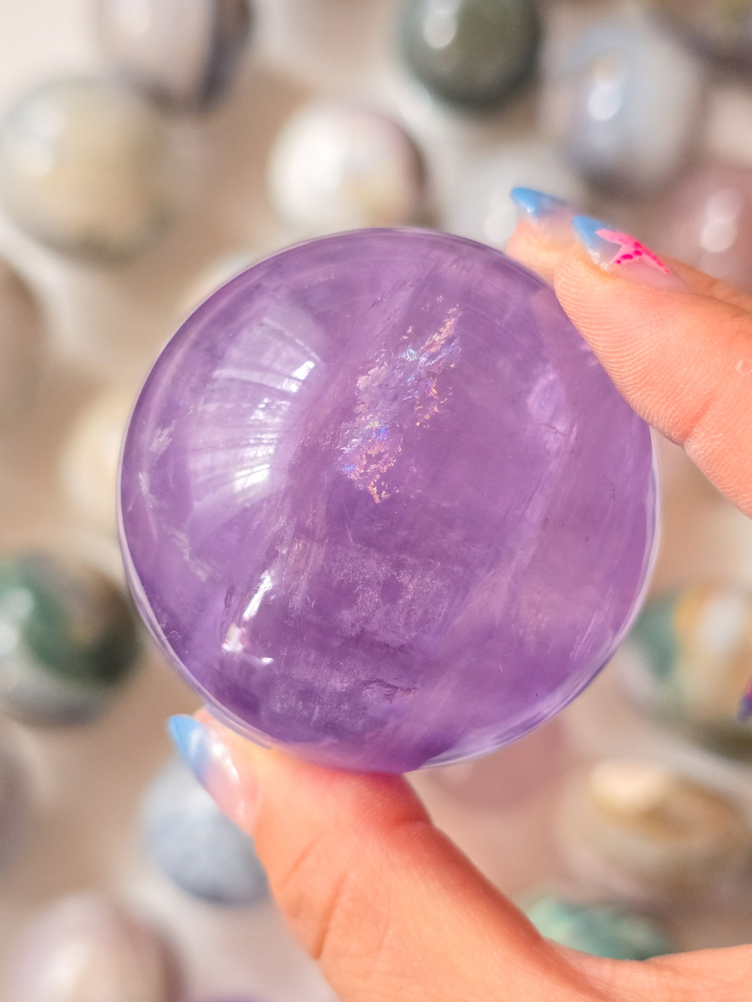 Violet Purple Fluorite Sphere