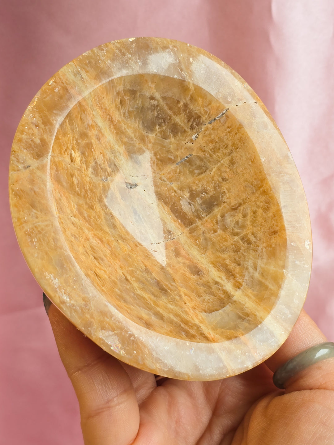 Peach Moonstone Bowl (b)