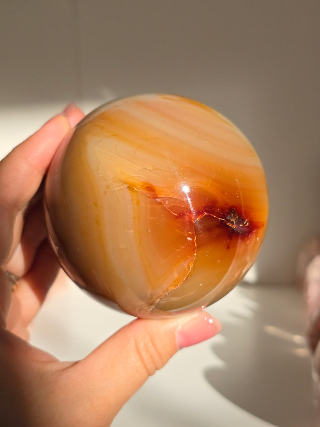 Creamy Carnelian Sphere D