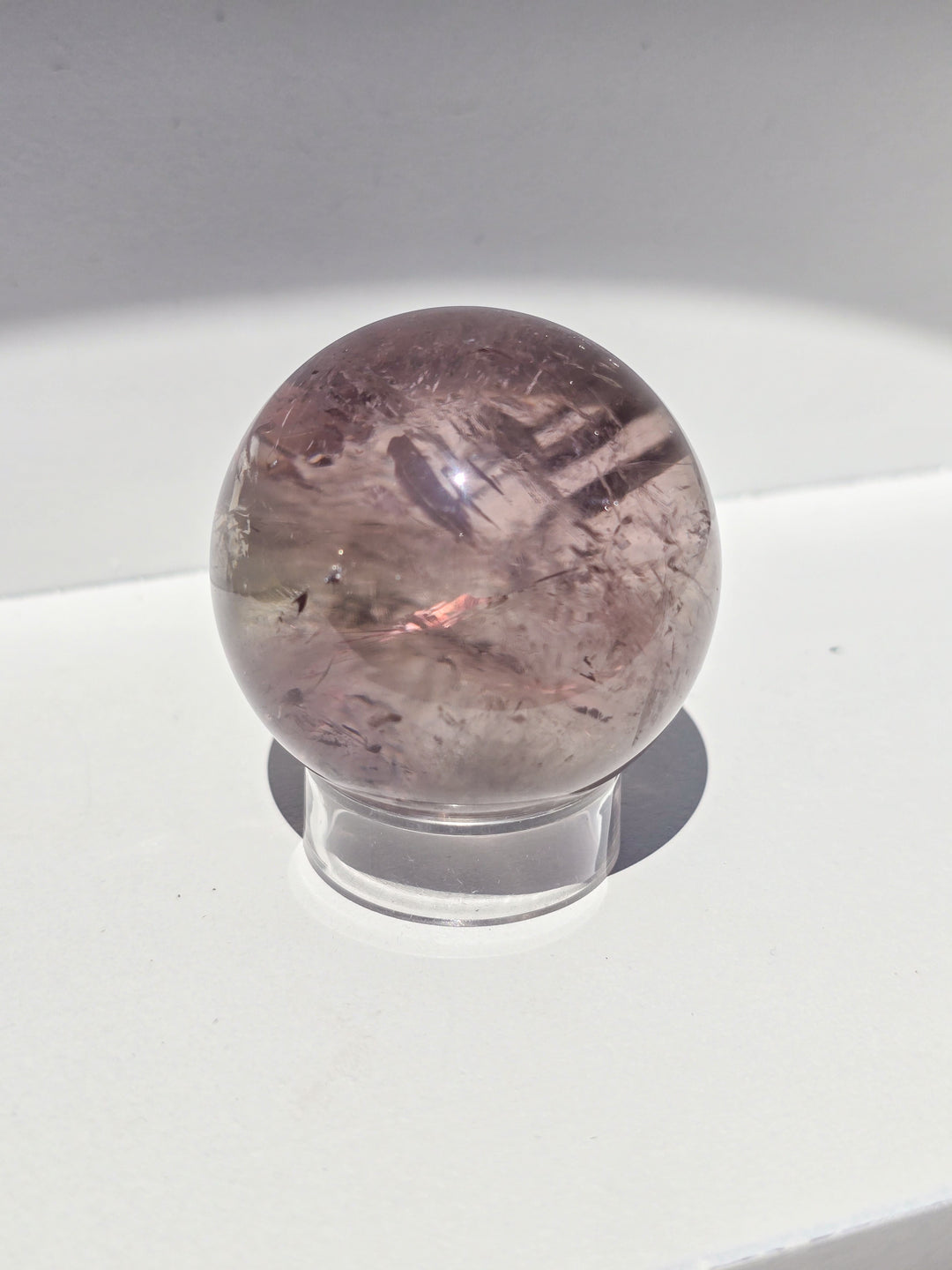 Bi-colored Brazillian Amethyst Sphere b