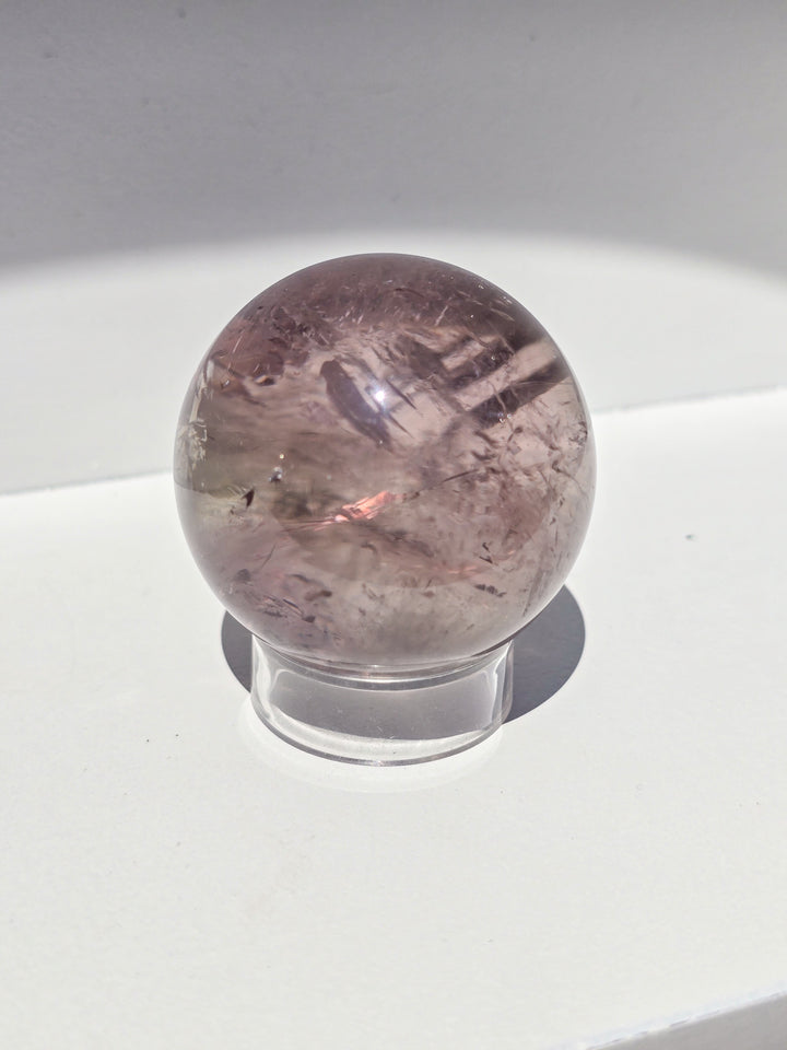Bi-colored Brazillian Amethyst Sphere b