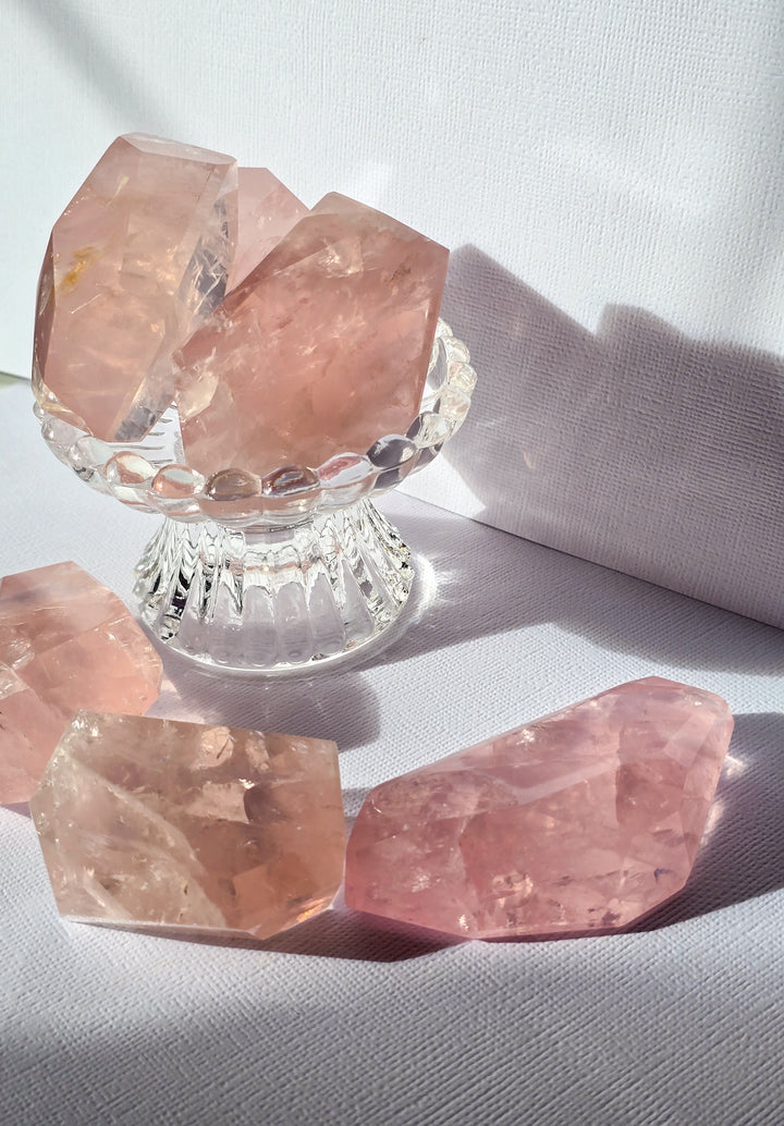 Gemmy Rose Quartz Gushers from Bahia Brazil