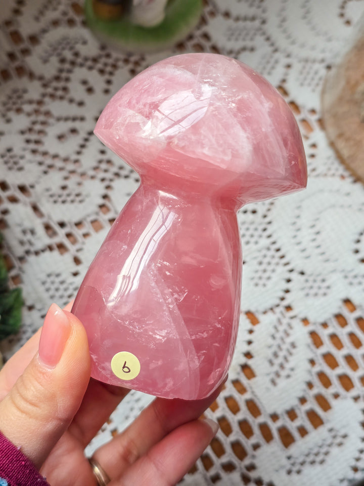 Large Juicy Rose Quartz Mushies Lot A