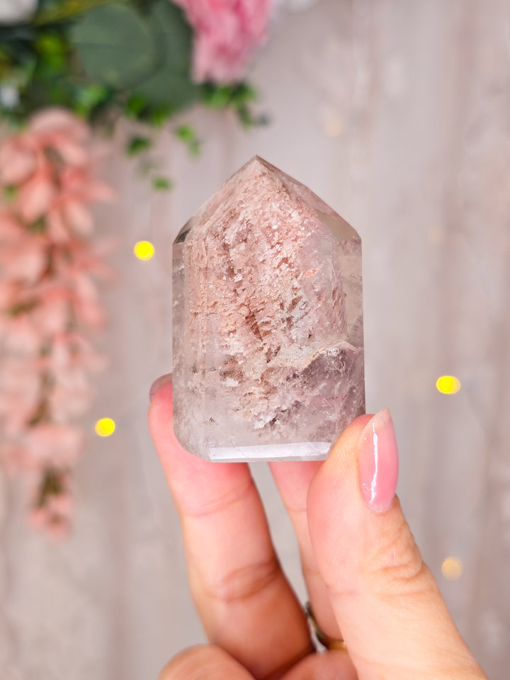 Pink Lemurian Quartz Towers