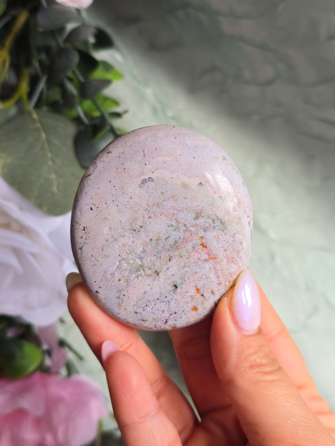 You Pick, Muted Pastel Sea Jasper Palm Stone