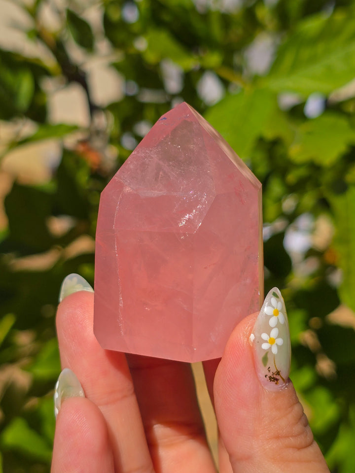 HQ Brazillian Rose Quartz Tower T16