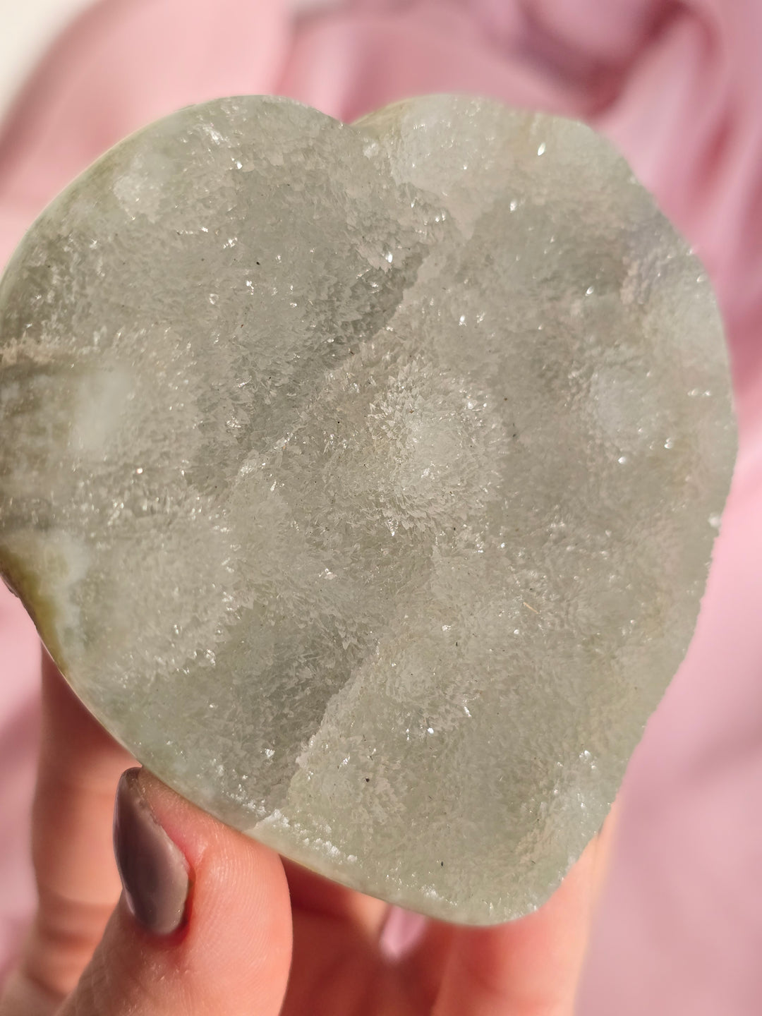 Frozen Lake Green Rainbow Amethyst Heart ab
