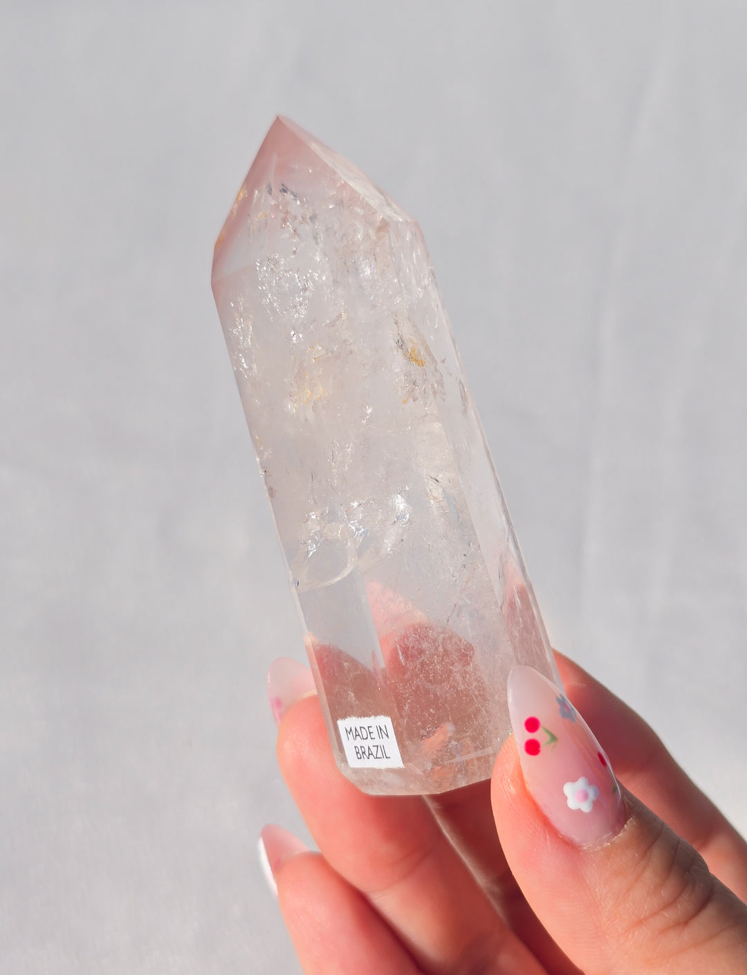Pink Lithium Quartz Tower E