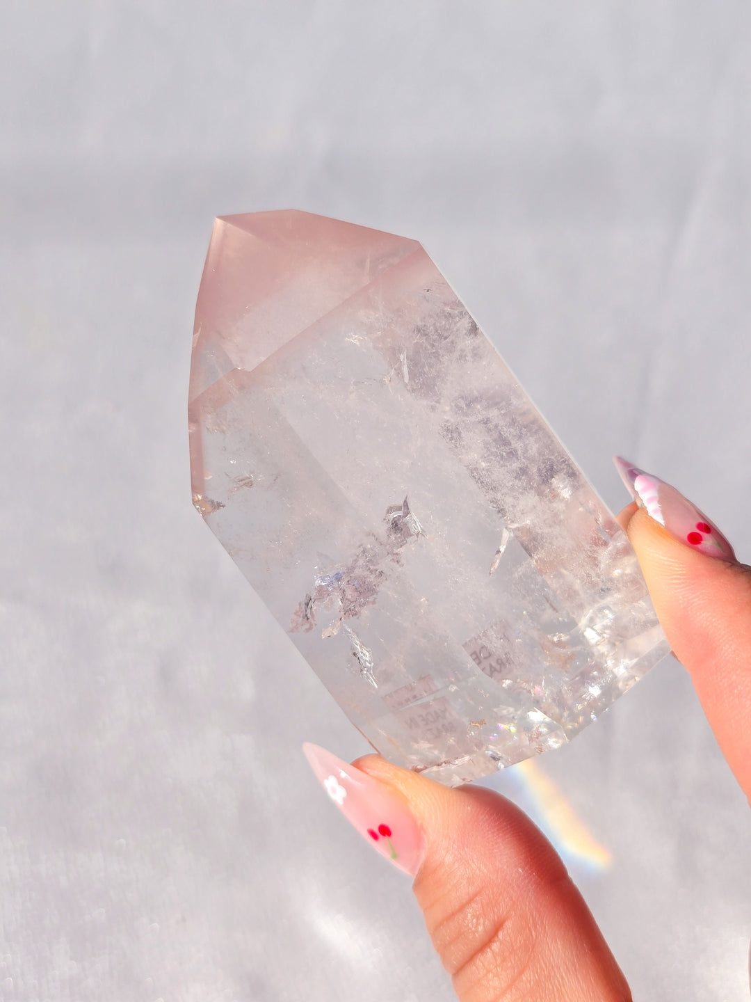 Pink Lithium Quartz Tower B