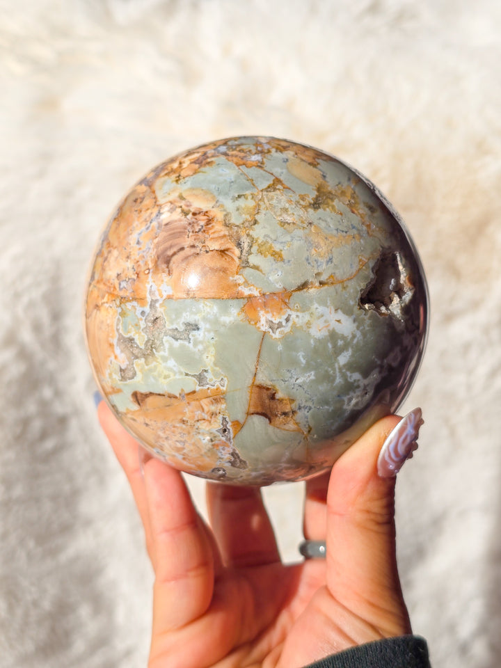 Sage Green Ibis Jasper Sphere