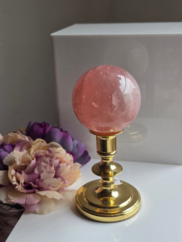 HQ Brazillian Rose Quartz Sphere "B"