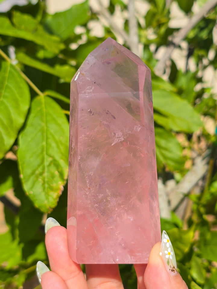 HQ Brazillian Rose Quartz Tower T6