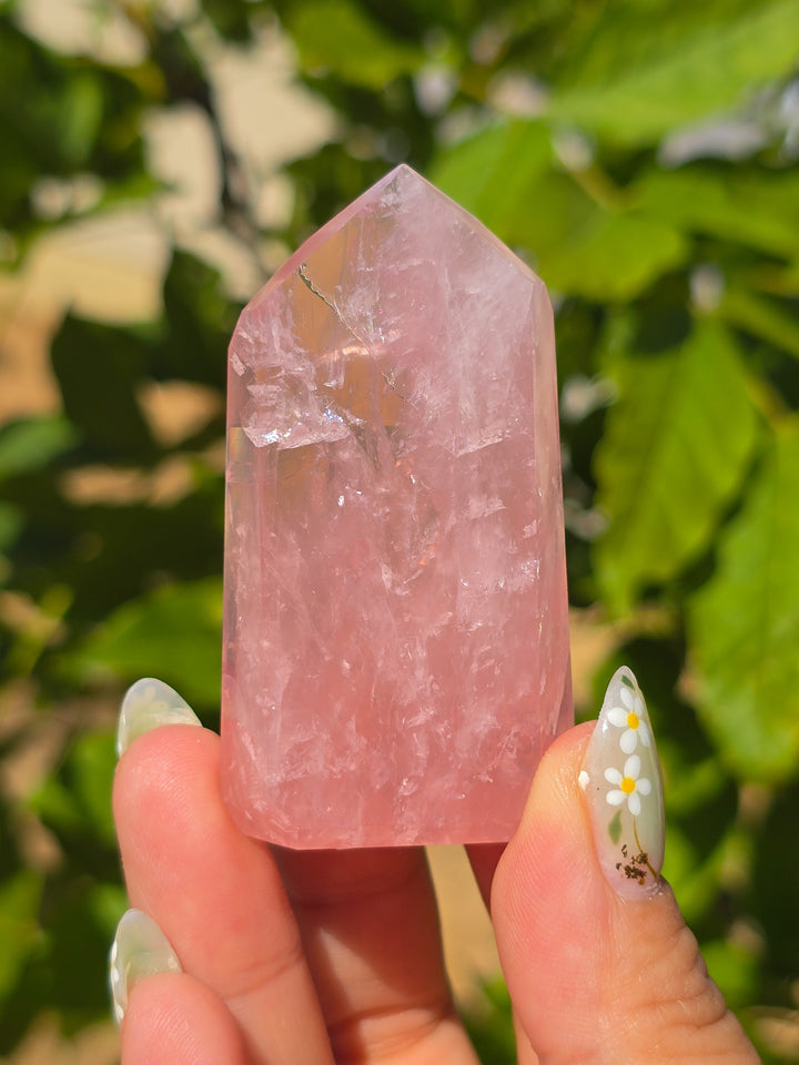 HQ Brazillian Rose Quartz Tower T17