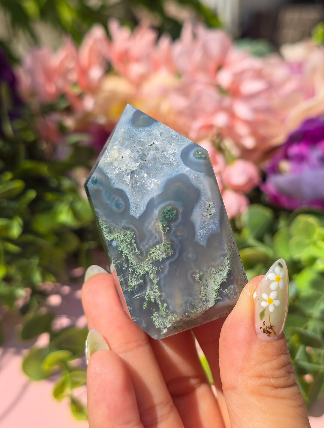 Moss Agate Chunky Tower D3