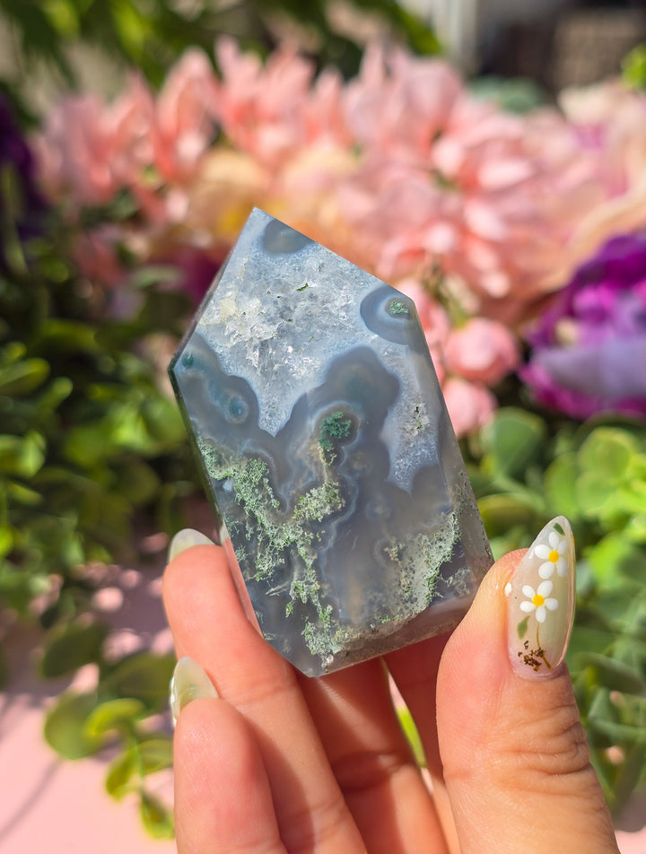 Moss Agate Chunky Tower D3