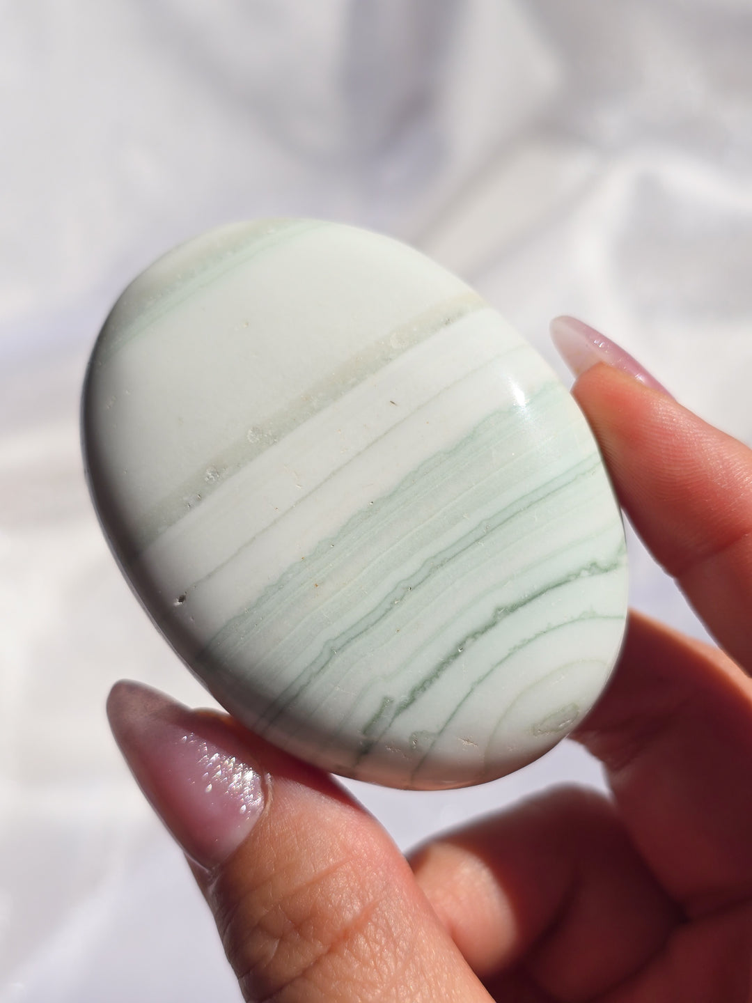 Mint and Cream Green Onyx from India