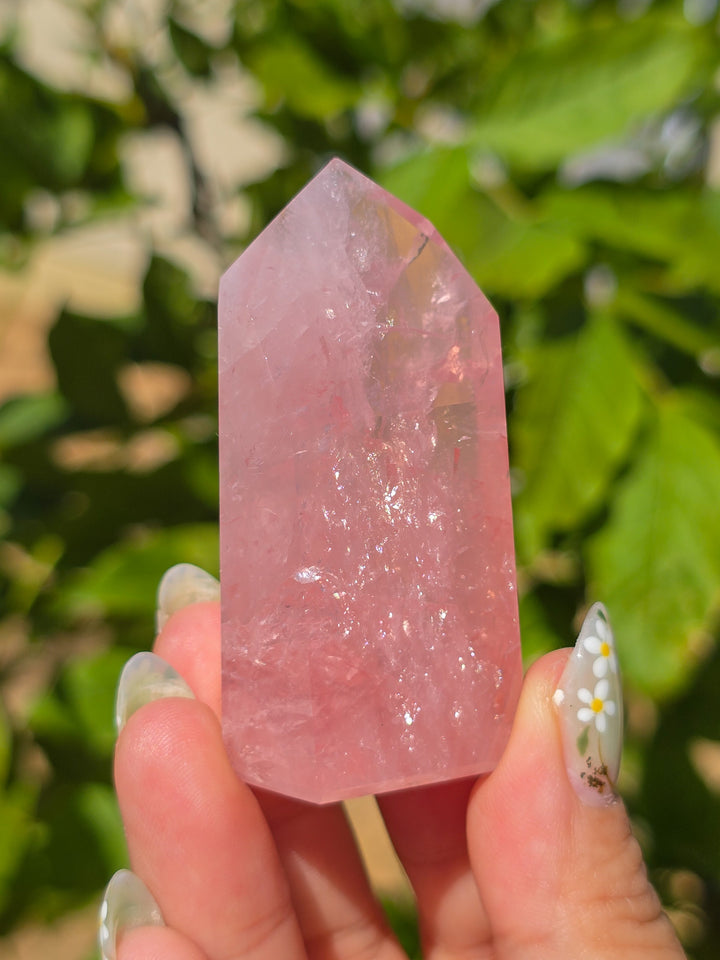HQ Brazillian Rose Quartz Tower T17