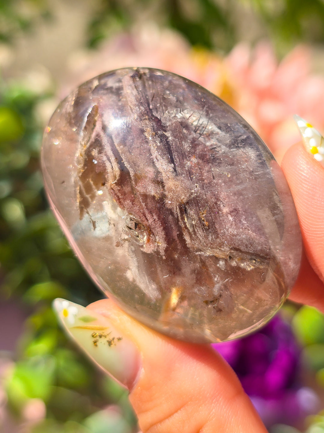 Garden Quartz Lens with Rutile B
