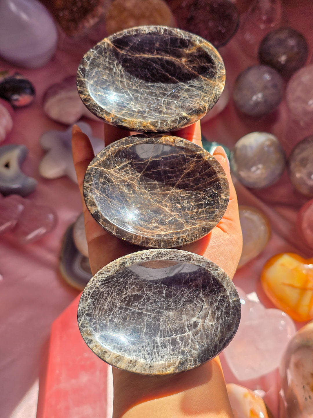 Black Moonstone Jewelry Bowl