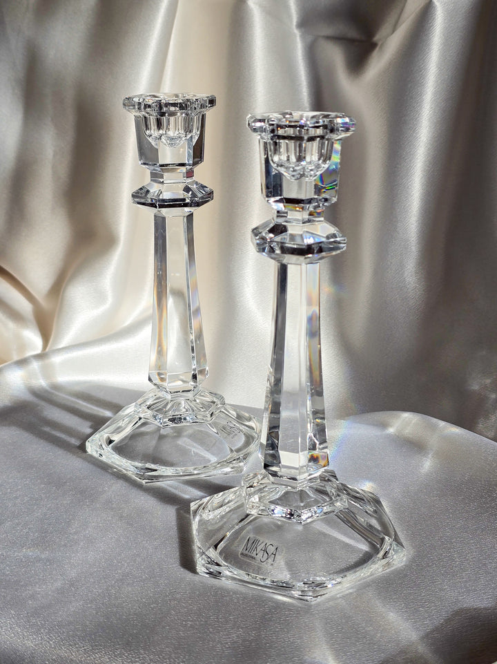 Pair of Crystal Candle Holders