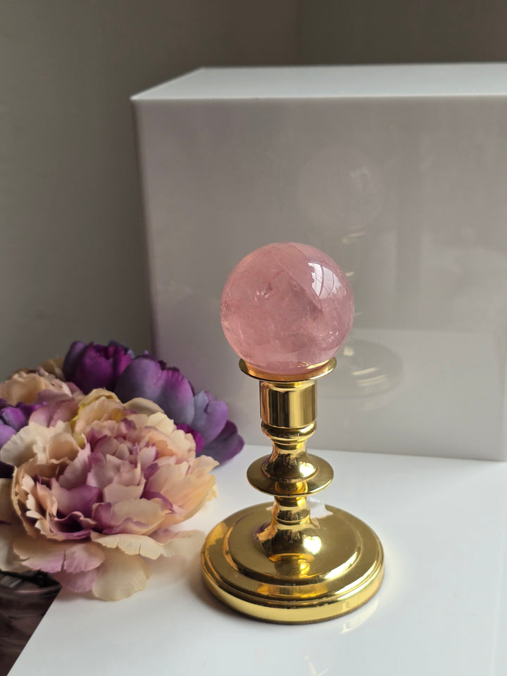 HQ Brazillian Rose Quartz Sphere "F"