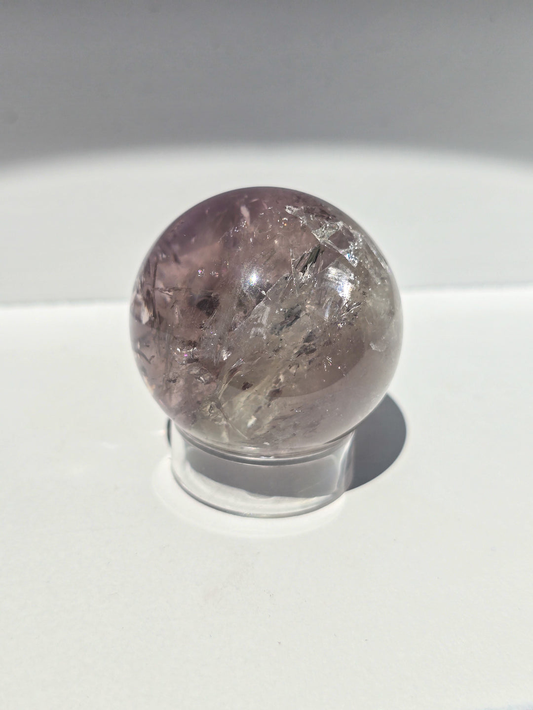 Bi-colored Brazillian Amethyst Sphere c